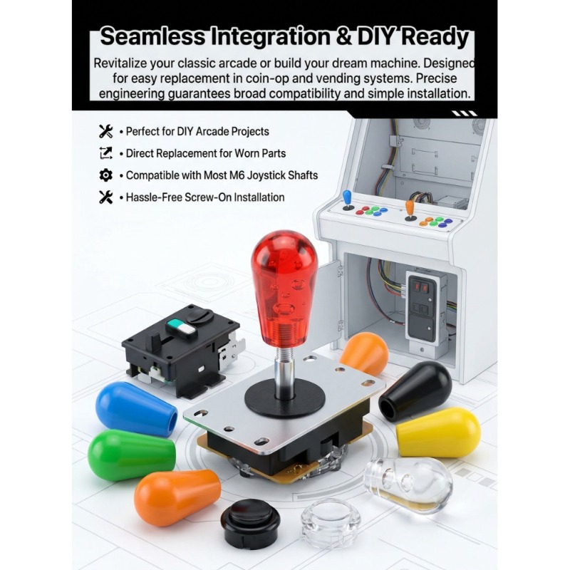 1 PCS M6 Joystick  American Ba - огляд і ціна Vending Arcade Games