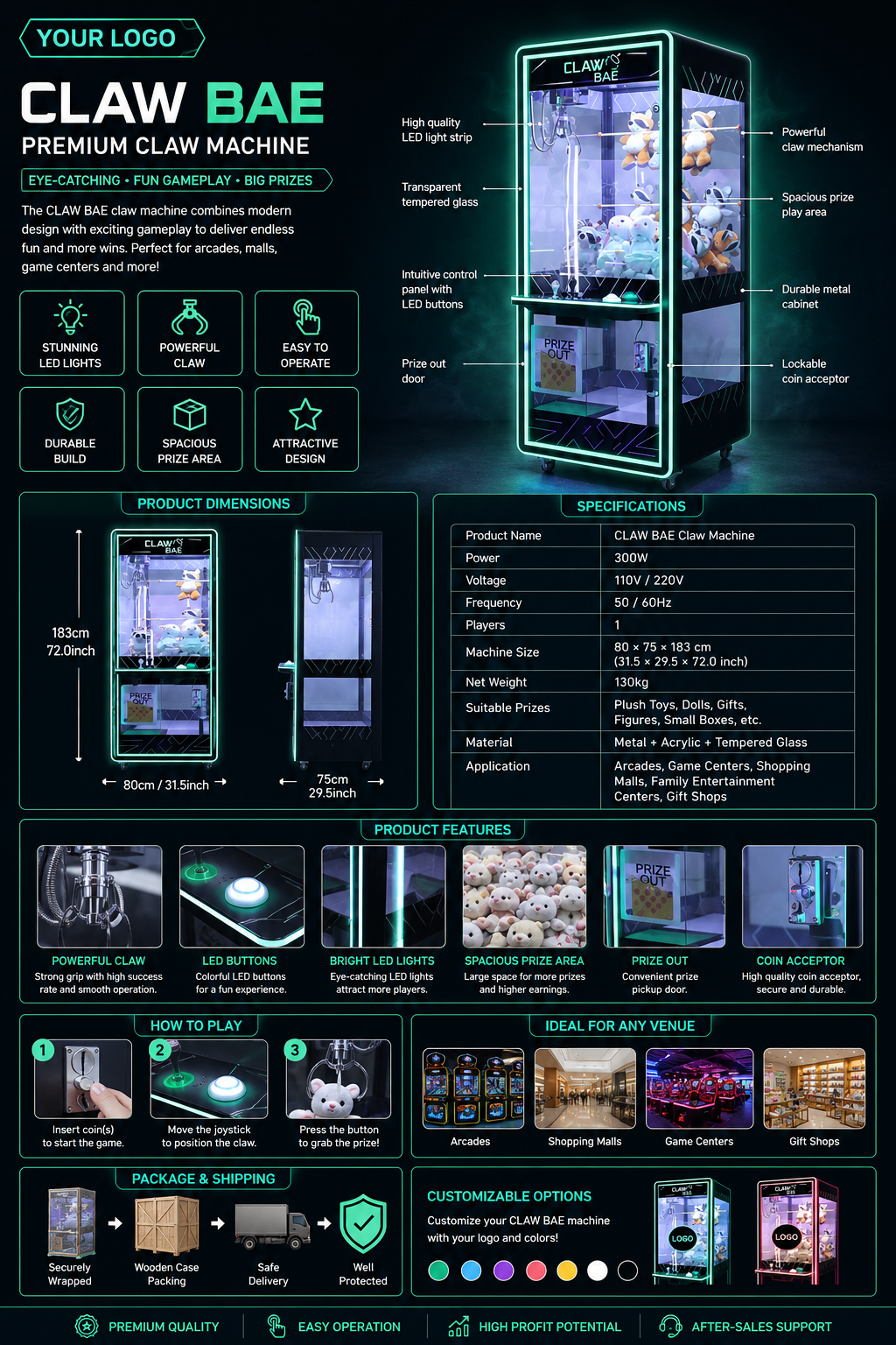 Black Claw Machine Modern Arca - огляд і ціна Arcade And Vending